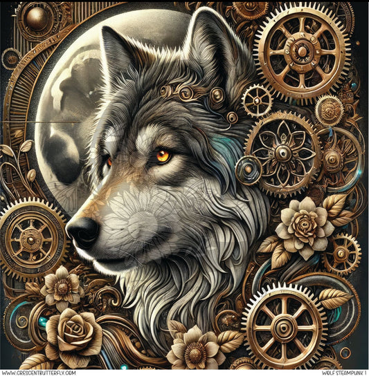 Wolf Steampunk 1 Printed Vinyl Sheet/Wrap