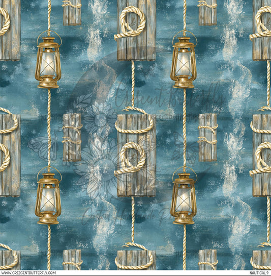 Nautical 9 Printed Vinyl Sheet/Wrap