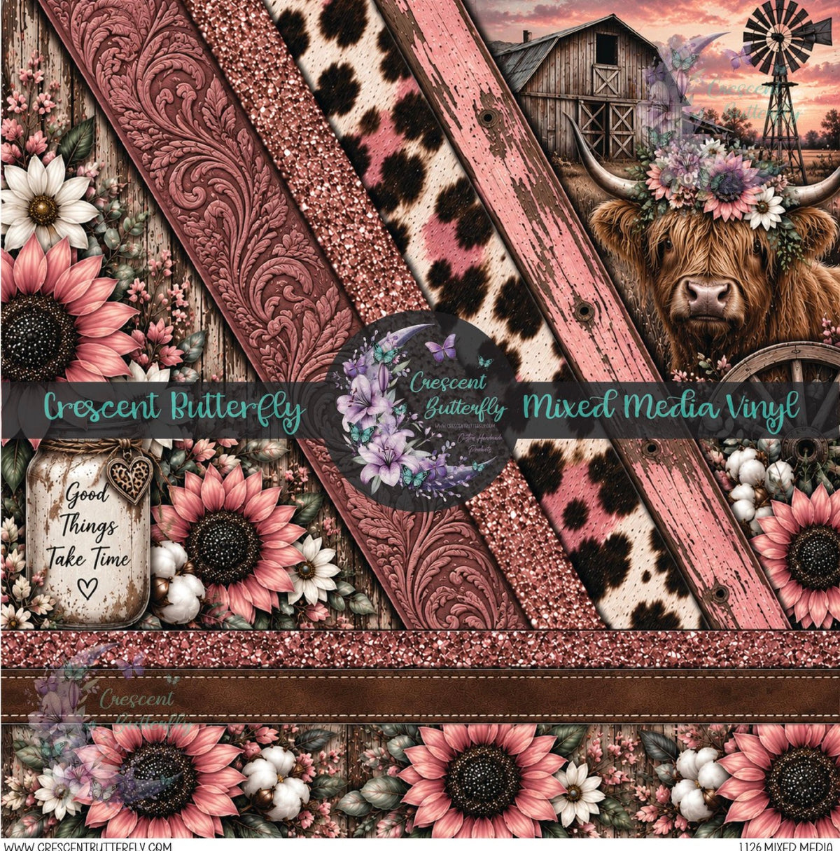 1126 Mixed Media Printed Vinyl Sheet/Wrap