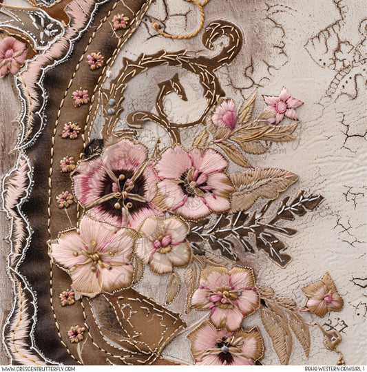 Boho Western Cowgirl 1 Printed Vinyl Sheet/Wrap