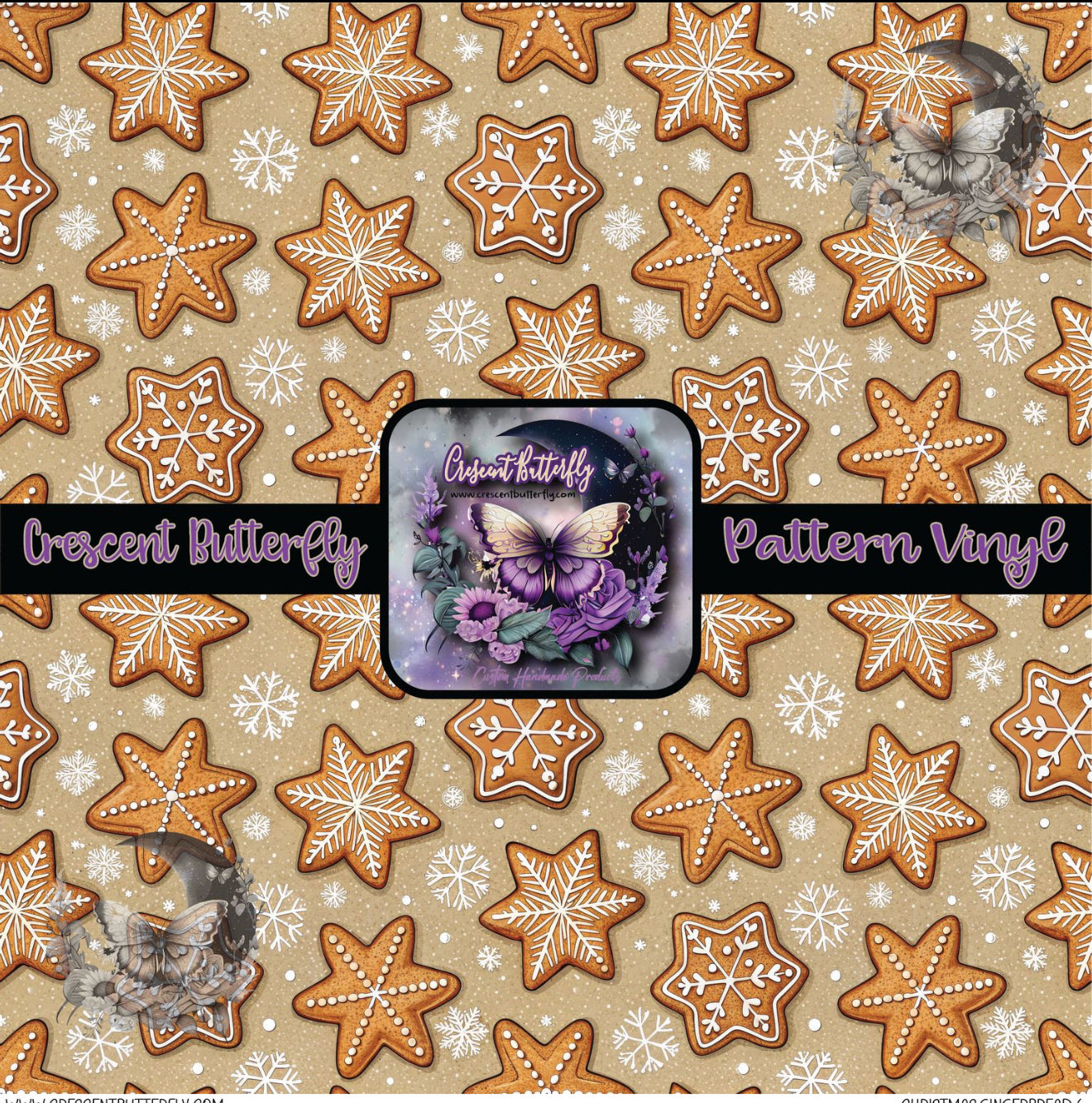 Christmas Gingerbread 6 Printed Vinyl Sheet/Wrap