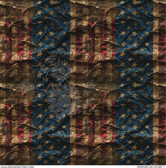 American Flag Texture 11 Printed Vinyl Sheet/Wrap