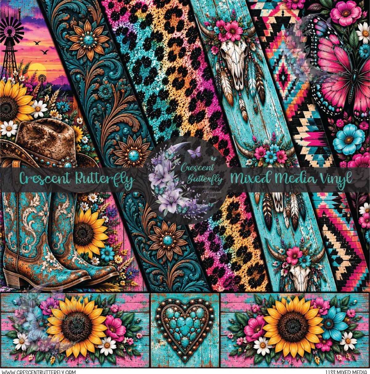 1133 Mixed Media Printed Vinyl Sheet/Wrap