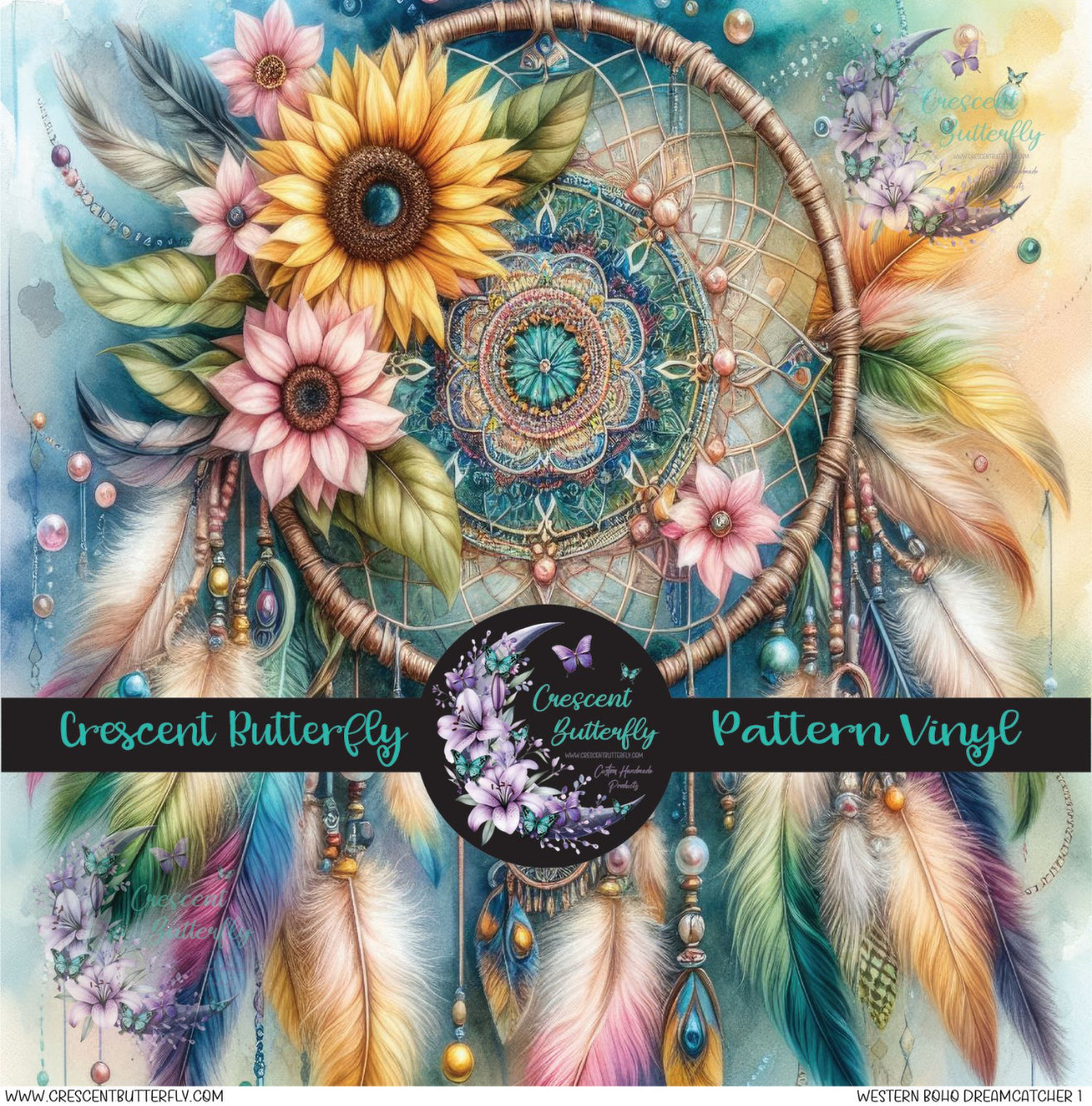 Western Boho Dreamcatcher 1 Printed Vinyl Sheet/Wrap