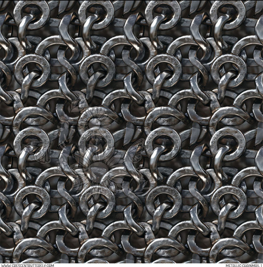 Metallic Chainmail 1 Printed Vinyl Sheet/Wrap