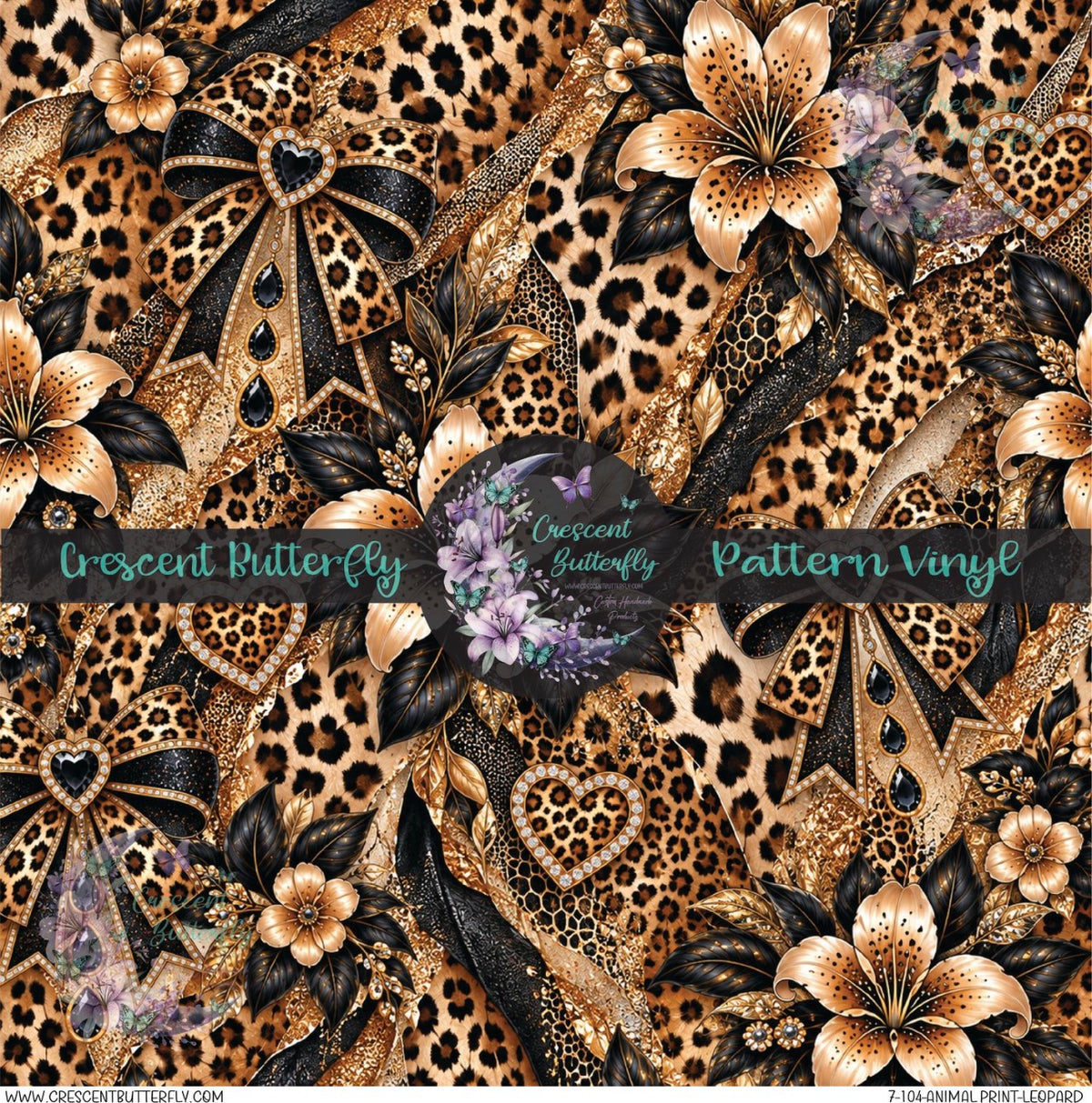 7-104-Animal Print-Leopard Printed Vinyl Sheet/Wrap