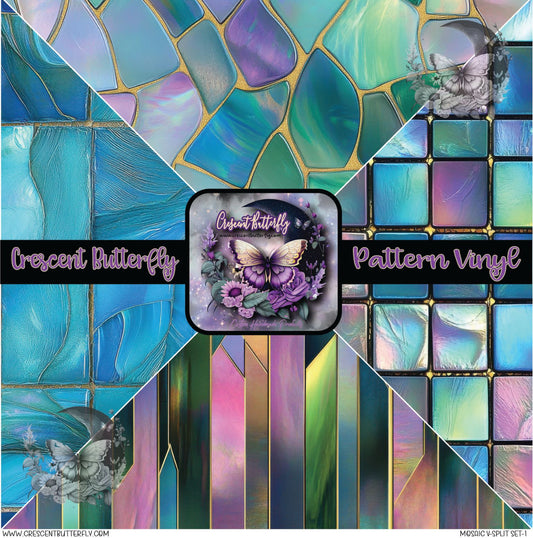 Mosaic V-Split Set-1 Printed Vinyl Sheet/Wrap