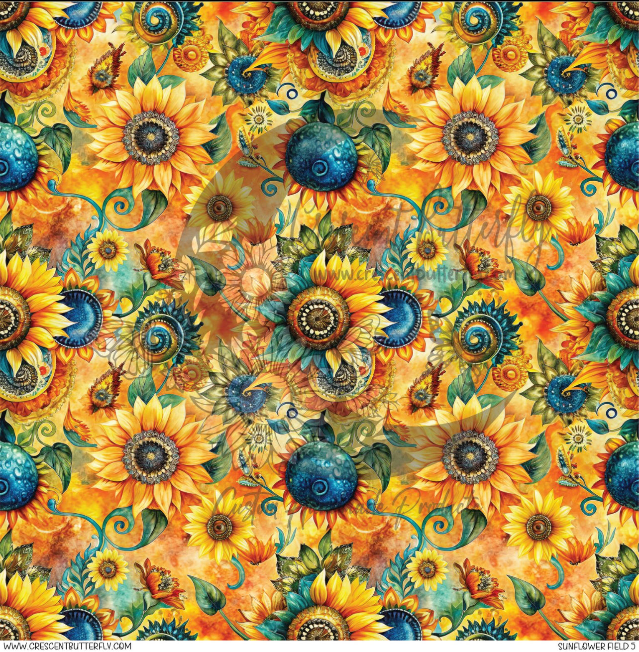 Sunflower Field 5 Printed Vinyl Sheet/Wrap