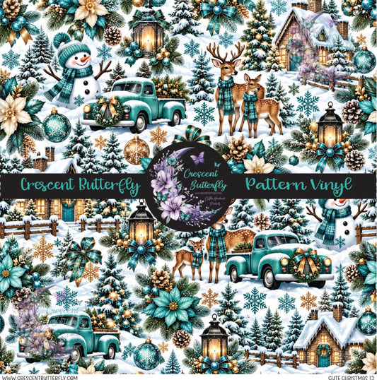 Cute Christmas 15 Printed Vinyl Sheet/Wrap