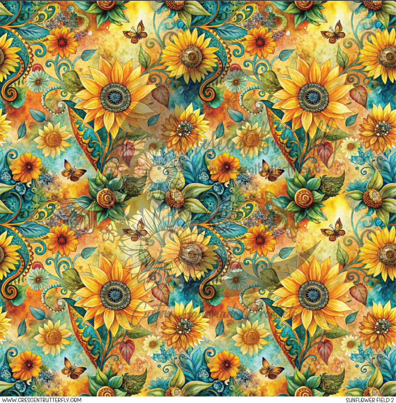 Sunflower Field 2 Printed Vinyl Sheet/Wrap