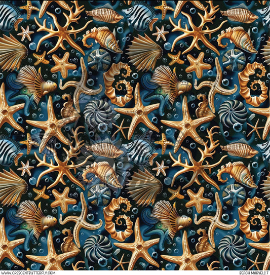 Beach Marvels 7 Printed Vinyl Sheet/Wrap
