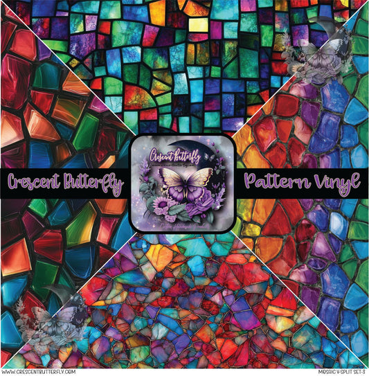 Mosaic V-Split Set-3 Printed Vinyl Sheet/Wrap