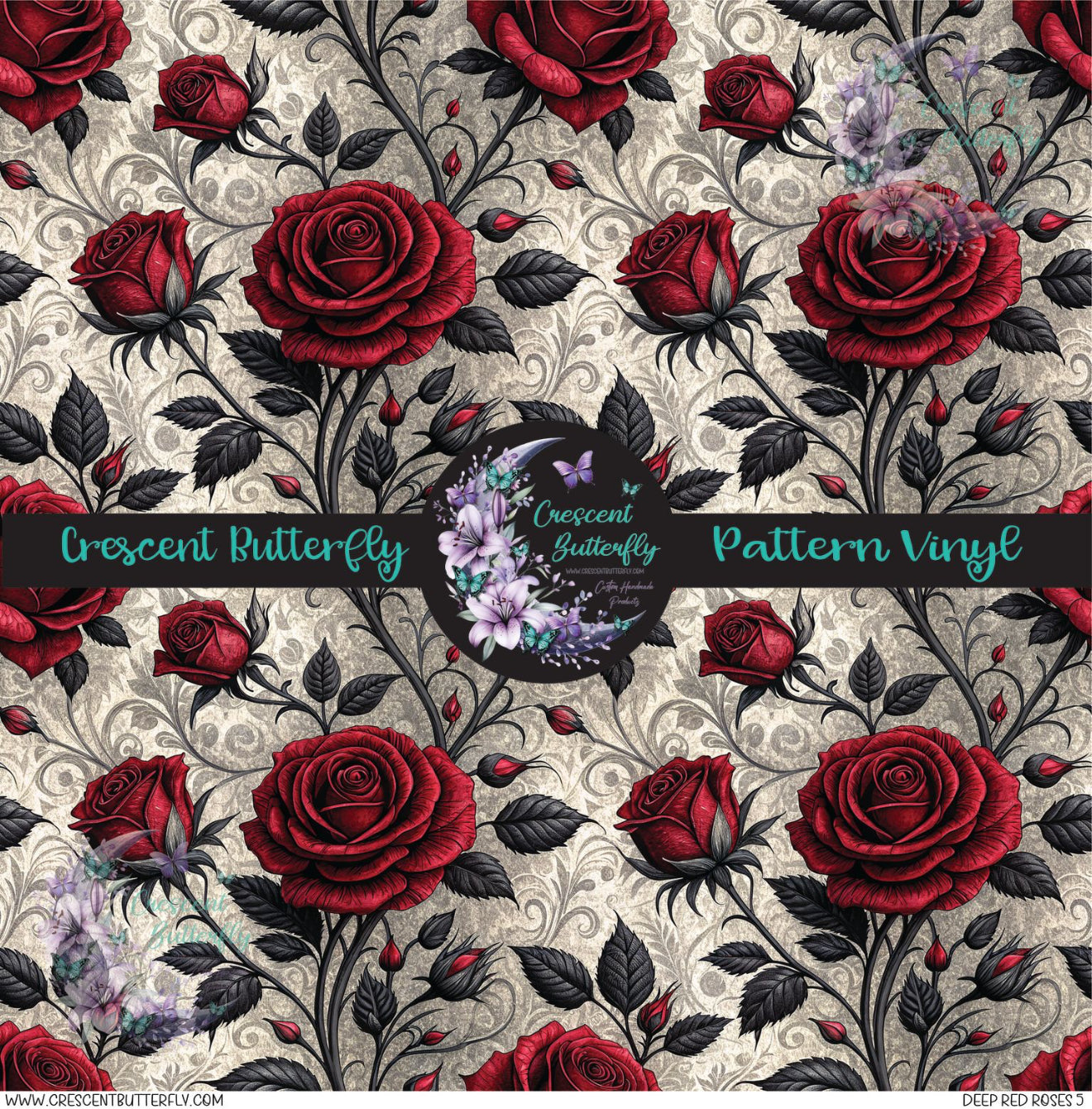 Deep Red Roses 5 Printed Vinyl Sheet/Wrap
