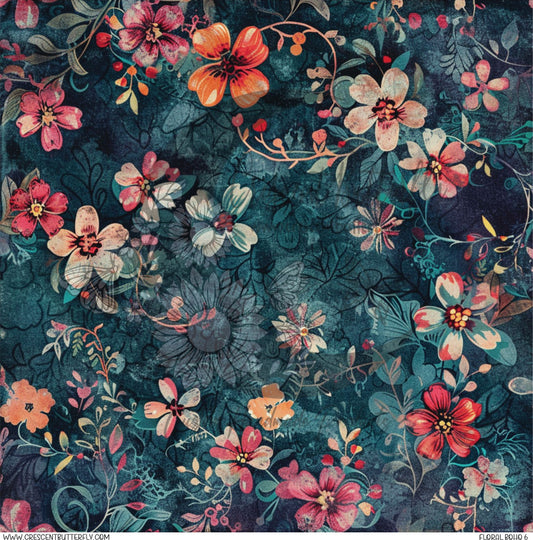 Floral Boho 6 Printed Vinyl Sheet/Wrap