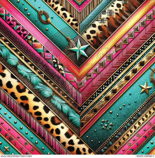Serape Leopard 2 Printed Vinyl Sheet/Wrap