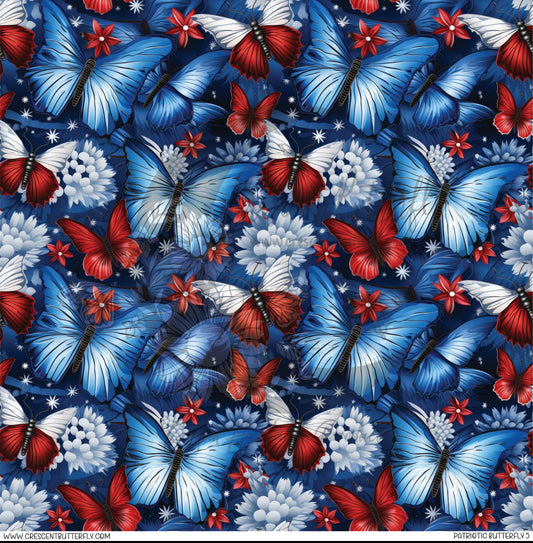 Patriotic Butterfly 5 Printed Vinyl Sheet/Wrap