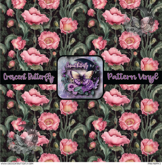 Pink Poppy 2 Printed Vinyl Sheet/Wrap