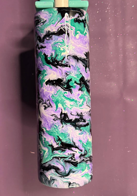 Calming Iris Handmade Custom Epoxy Tumbler