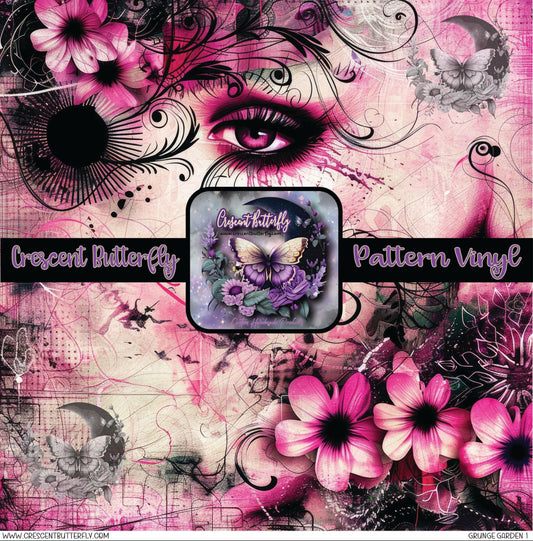 Grunge Garden 1 Printed Vinyl Sheet/Wrap