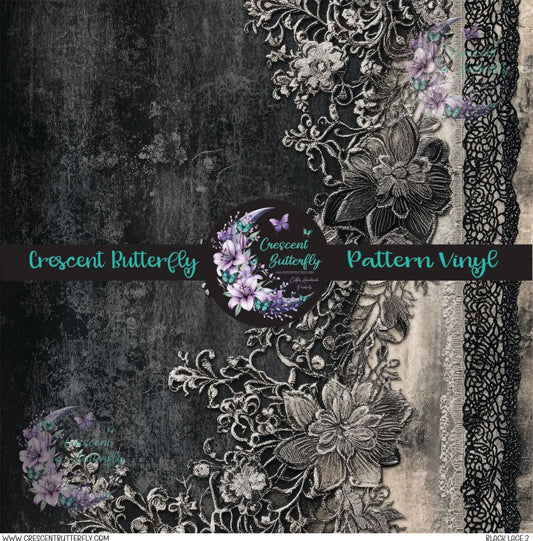 Black Lace 2 Printed Vinyl Sheet/Wrap