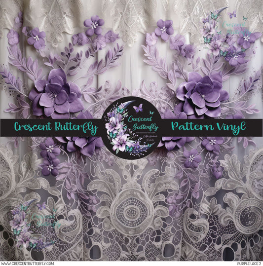 Purple Lace 2 Printed Vinyl Sheet/Wrap
