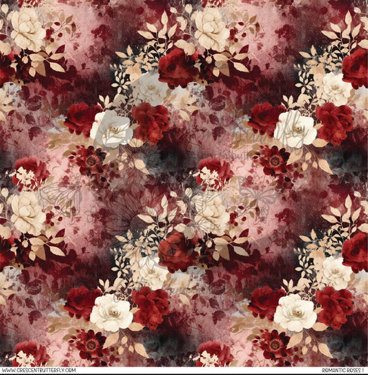 Romantic Roses 1 Printed Vinyl Sheet/Wrap