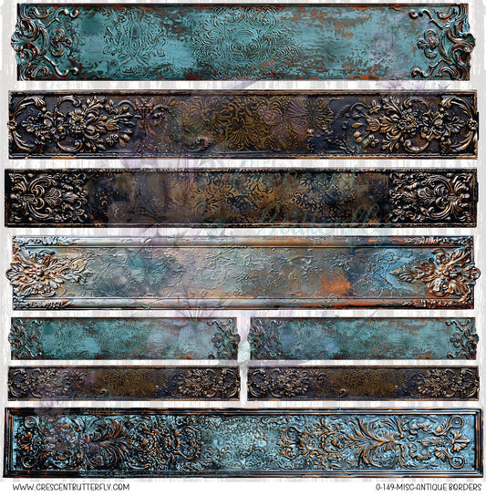 0-149-Misc-Antique Borders 10x10 UV DTF Sheet