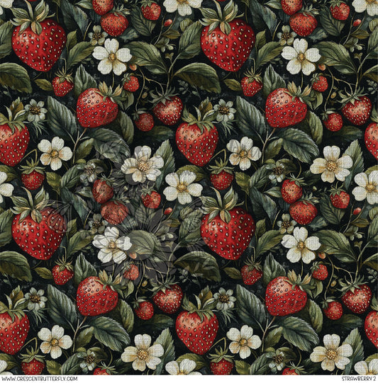 Strawberry 2 Printed Vinyl Sheet/Wrap