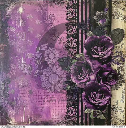 Gothic Roses 3 Printed Vinyl Sheet/Wrap