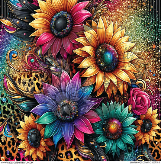Sunflower Color Cheetah 1 Printed Vinyl Sheet/Wrap