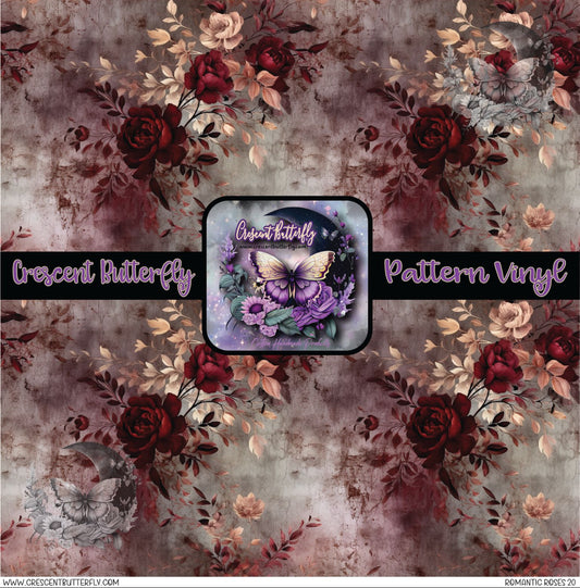 Romantic Roses 20 Printed Vinyl Sheet/Wrap