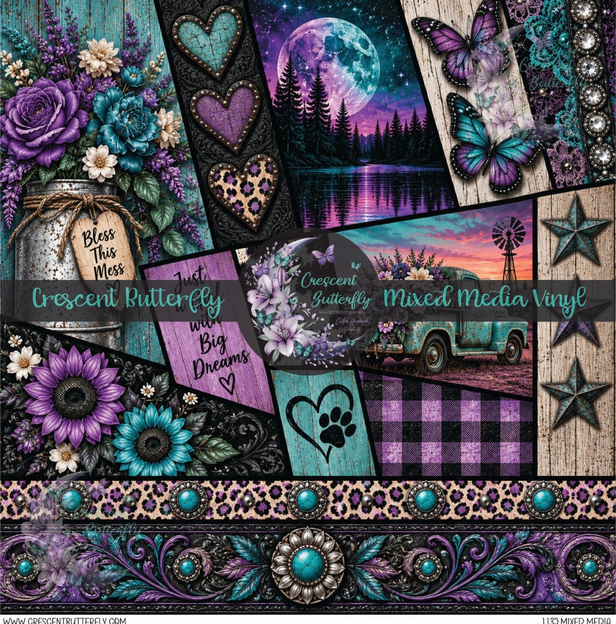1135 Mixed Media Printed Vinyl Sheet/Wrap