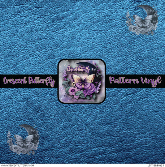 Leather Blue 2 Printed Vinyl Sheet/Wrap