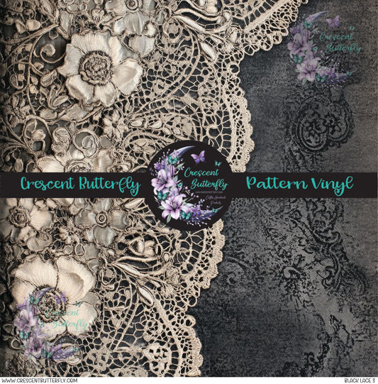 Black Lace 3 Printed Vinyl Sheet/Wrap