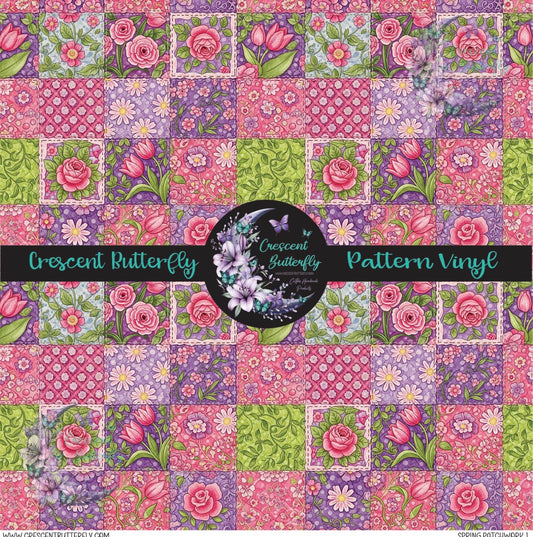 Spring Patchwork 1 Printed Vinyl Sheet/Wrap