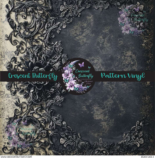 Black Lace 4 Printed Vinyl Sheet/Wrap
