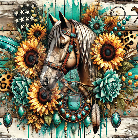 Sunflower Horse 1 Printed Vinyl Sheet/Wrap