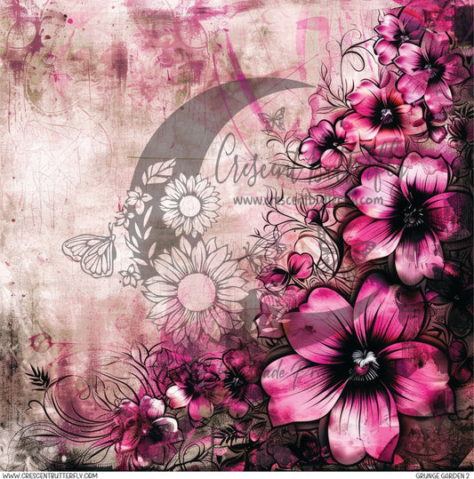 Grunge Garden 2 Printed Vinyl Sheet/Wrap