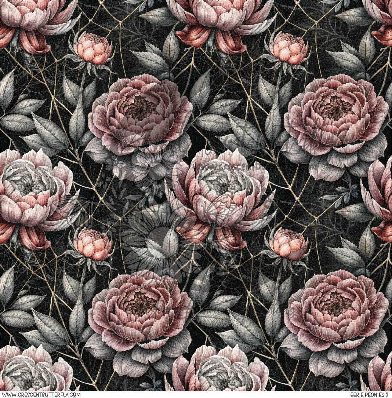 Eerie Peonies 5 Printed Vinyl Sheet/Wrap