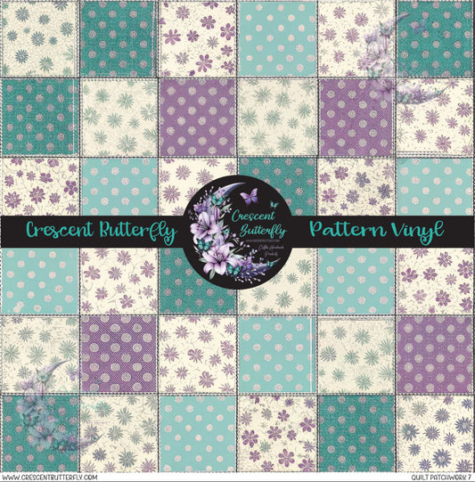 Quilt Patchwork 7 Printed Vinyl Sheet/Wrap