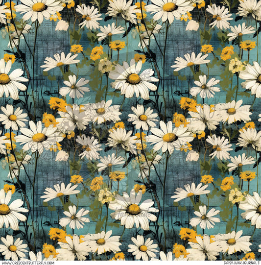 Daisy Junk Journal 3 Printed Vinyl Sheet/Wrap