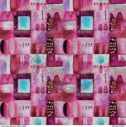 Abstract Pink 3 Printed Vinyl Sheet/Wrap