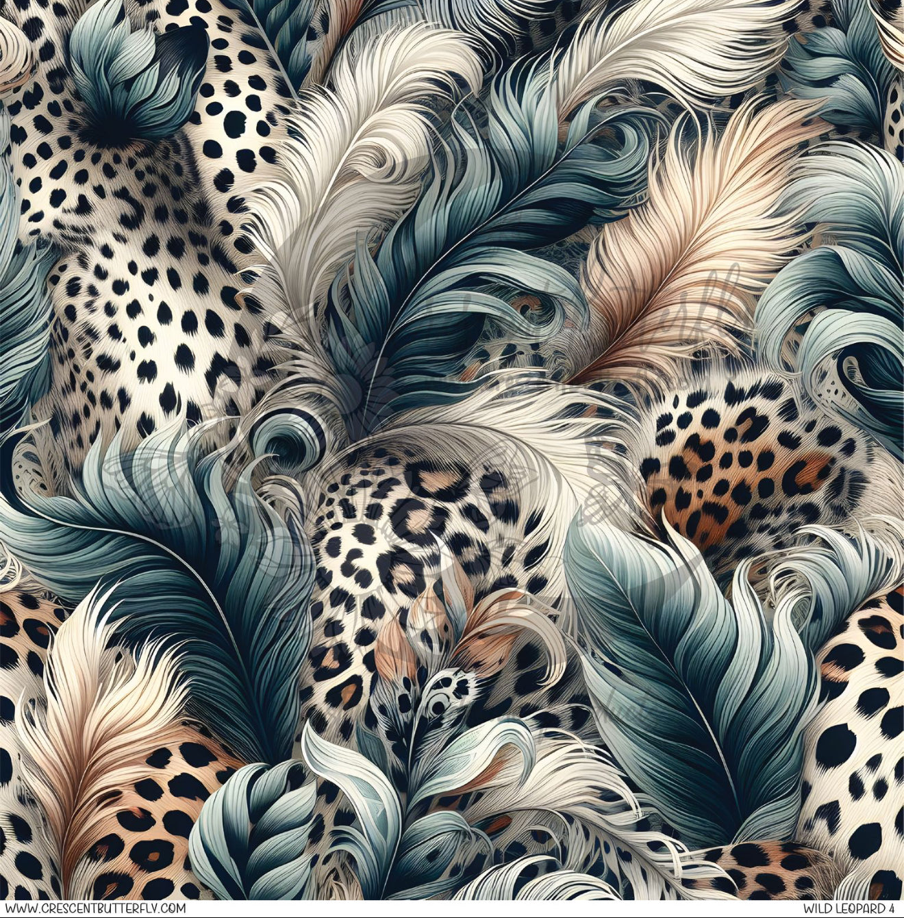 Wild Leopard 4 Printed Vinyl Sheet/Wrap