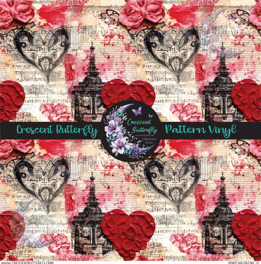 Paris Valentine 13 Printed Vinyl Sheet/Wrap
