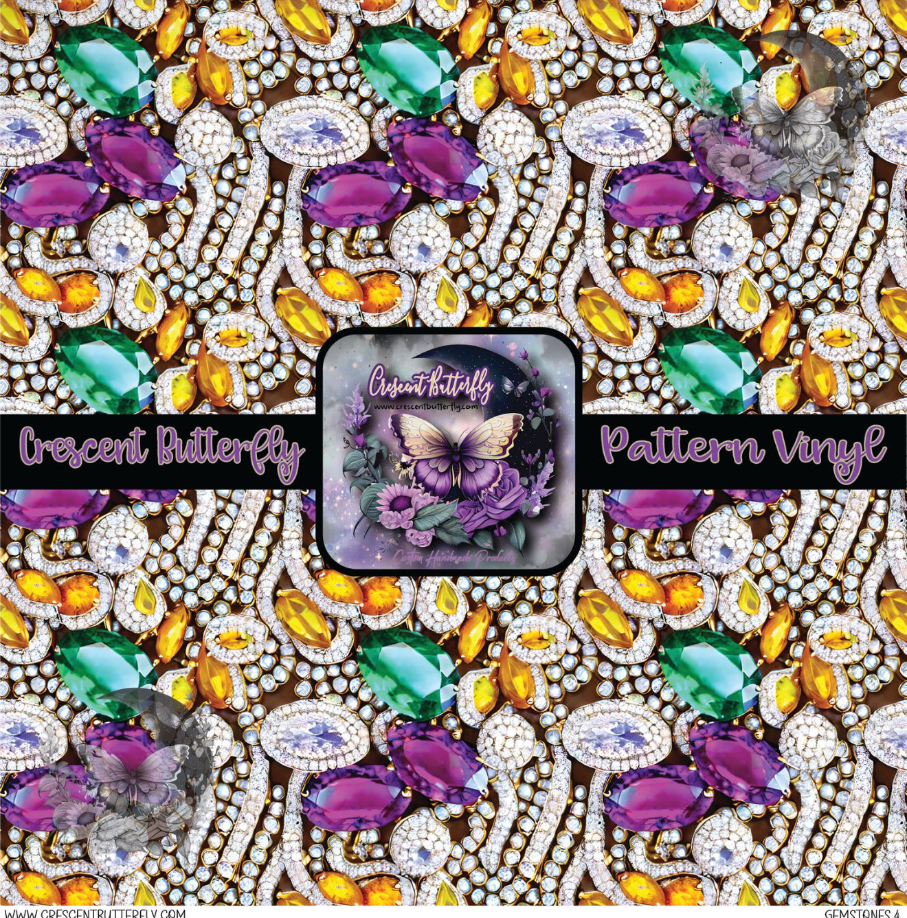 Gemstones 4 Printed Vinyl Sheet/Wrap