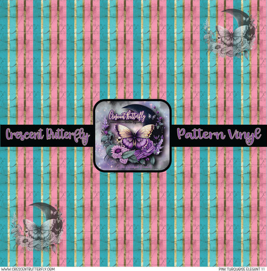 Pink Turquoise Elegant 11 Printed Vinyl Sheet/Wrap