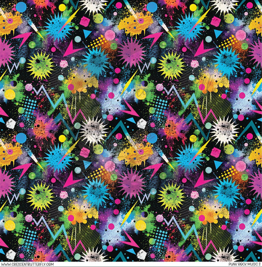 Punk Rock Music 3 Printed Vinyl Sheet/Wrap