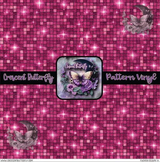 Fuchsia Sequin 14 Printed Vinyl Sheet/Wrap