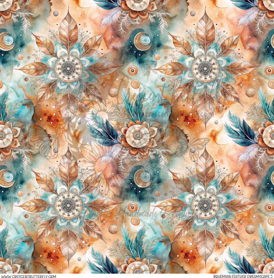Bohemian Feather Dreamscape 5 Printed Vinyl Sheet/Wrap