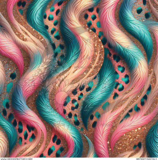 Abstract Cheetah 2 Printed Vinyl Sheet/Wrap